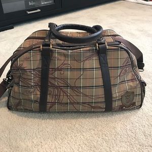 Billabong Brown Plaid Weekender Bag